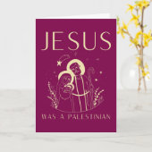 Jesus Was A Palestinian Christmas Card Christian Kaart (Gele Bloem)