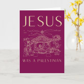 Jesus Was A Palestinian Christmas Card Christian Kaart (Gele Bloem)