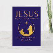 Jesus Was A Palestinian Christmas Custom Message Kaart (Voorkant)