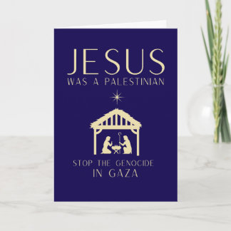 Jesus Was A Palestinian Christmas Custom Message Kaart