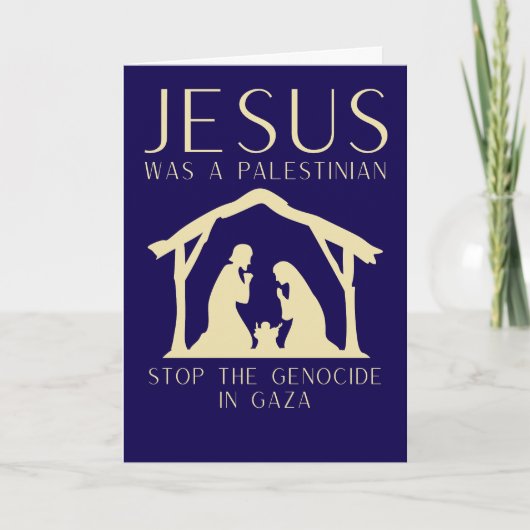 Jesus Was A Palestinian Christmas Gaza Kaart (Voorkant)