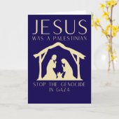 Jesus Was A Palestinian Christmas Gaza Kaart (Gele Bloem)