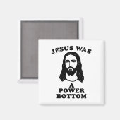 Jesus Was A Power Bottom Funny Pride Christmas Gag Magneet (Voorkant / Achterkant)