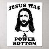 Jesus Was A Power Bottom Funny Pride Christmas Gag Poster (Voorkant)