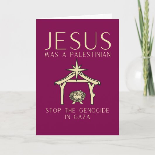 Jesus Was Palestinian Christmas Gaza Human Rights Kaart (Voorkant)