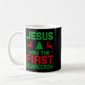 Jesus Was The First-ecrow Reindeer Ugly Sweater Xm Koffiemok (Links)
