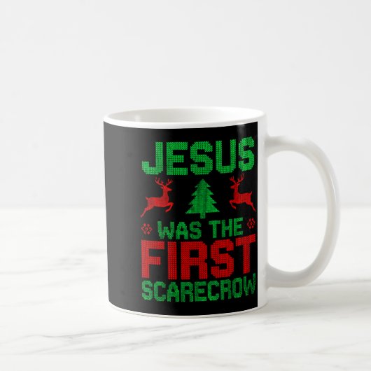 Jesus Was The First-ecrow Reindeer Ugly Sweater Xm Koffiemok (Rechts)