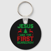 Jesus Was The First-ecrow Reindeer Ugly Sweater Xm Sleutelhanger (Voorkant)