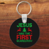 Jesus Was The First-ecrow Reindeer Ugly Sweater Xm Sleutelhanger (Voorkant)