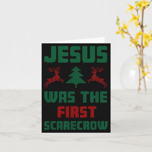 Jesus Was The First Ecrow Ugly Sweater Style Kaart (Gele Bloem)
