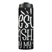 Jesus Washed Away My Sins Thermosbeker (Voorkant)