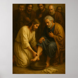 Jesus wast de voeten van de discipelen™ LDS-kunstp Poster