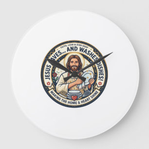 Jesus Wastaken Humor T-shirt Christelijk Grafisch Grote Klok