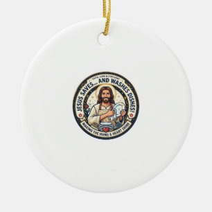 Jesus Wastaken Humor T-shirt Christelijk Grafisch Keramisch Ornament