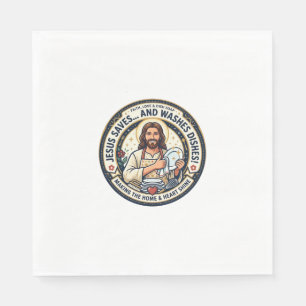 Jesus Wastaken Humor T-shirt Christelijk Grafisch Servet