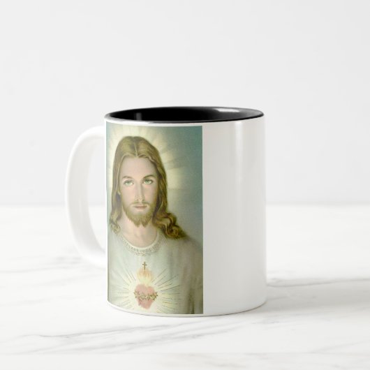 jesus, WAT ZOU JESUS DOEN? Tweekleurige Koffiemok (Voorkant links)