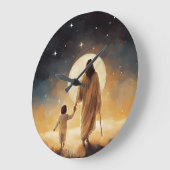 Jesus Watch, Bible, Wall Clock, Christianity Grote Klok (Hoek)