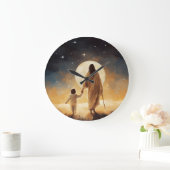 Jesus Watch, Bible, Wall Clock, Christianity Grote Klok (Huis)