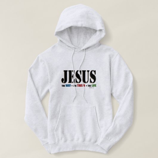 Jesus Way Truth Life Hoodie (Design voorkant)