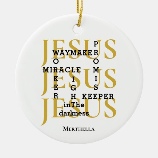 JESUS Waymaker Christelijk Keramisch Ornament (Voorkant)