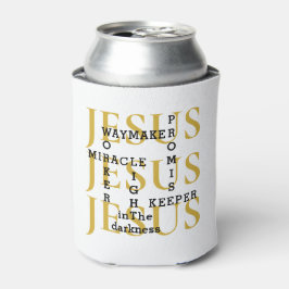 JESUS Waymaker Monogram Christelijk Blikjeskoeler