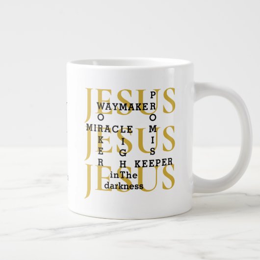 Jesus Waymaker Monogram Christelijke koffie Mok (Rechts)