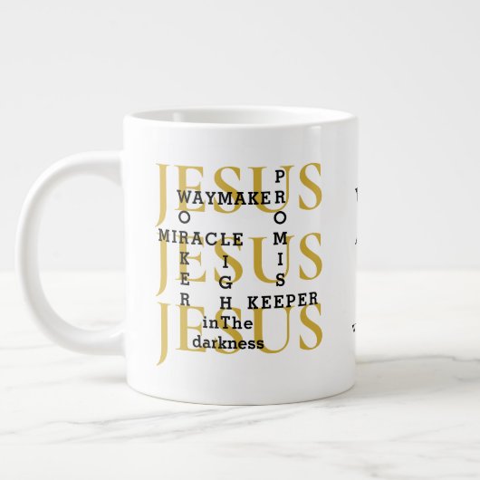 Jesus Waymaker Monogram Christelijke koffie Mok (Links)