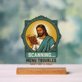 Jesus Wazige QR-code Scant Niet Menu Tech Humor_1 Acryl Bord (Neutraal)