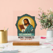 Jesus Wazige QR-code Scant Niet Menu Tech Humor_1 Acryl Bord (Huwelijk)