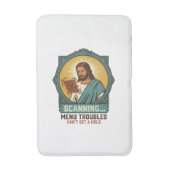 Jesus Wazige QR-code Scant Niet Menu Tech Humor_1 Badmat (Voorkant Verticaal)