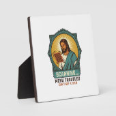 Jesus Wazige QR-code Scant Niet Menu Tech Humor_1 Fotoplaat (Voorkant)