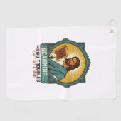 Jesus Wazige QR-code Scant Niet Menu Tech Humor_1 Golfhanddoek (Horizontaal)