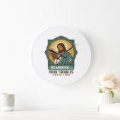 Jesus Wazige QR-code Scant Niet Menu Tech Humor_1 Grote Klok (Huis)