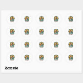 Jesus Wazige QR-code Scant Niet Menu Tech Humor_1 Ronde Sticker (Vel)