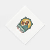Jesus Wazige QR-code Scant Niet Menu Tech Humor_1 Servet (Hoek)