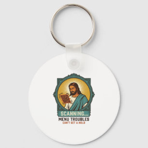 Jesus Wazige QR-code Scant Niet Menu Tech Humor_1 Sleutelhanger
