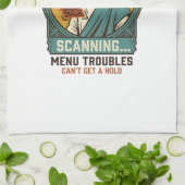 Jesus Wazige QR-code Scant Niet Menu Tech Humor_1 Theedoek (Gevouwen)