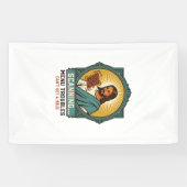 Jesus Wazige QR-code wordt niet gescand Menu Tech  Spandoek (Horizontaal)