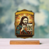 Jesus Wazige Trap Captcha Test Tech Beveiliging Hu Acryl Bord (Neutraal)