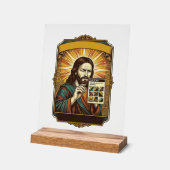 Jesus Wazige Trap Captcha Test Tech Beveiliging Hu Acryl Bord (Hoek)