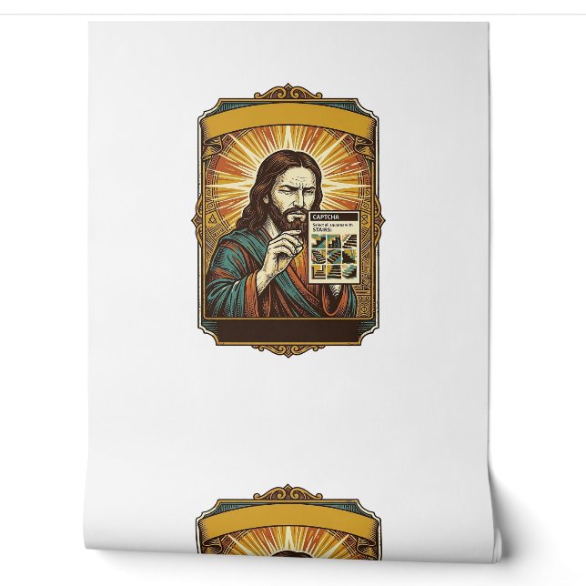 Jesus Wazige Trap Captcha Test Tech Beveiliging Hu Behang (Afrollen)