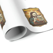 Jesus Wazige Trap Captcha Test Tech Beveiliging Hu Cadeaupapier (Rol Hoek)