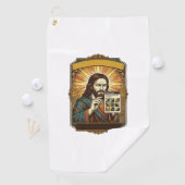 Jesus Wazige Trap Captcha Test Tech Beveiliging Hu Golfhanddoek (Insitu)