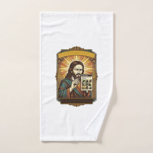 Jesus Wazige Trap Captcha Test Tech Beveiliging Hu Handdoek (Handdoek)