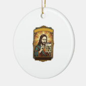 Jesus Wazige Trap Captcha Test Tech Beveiliging Hu Keramisch Ornament (Links)