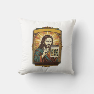 Jesus Wazige Trap Captcha Test Tech Beveiliging Hu Kussen