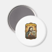 Jesus Wazige Trap Captcha Test Tech Beveiliging Hu Magneet (Voorkant / Achterkant)