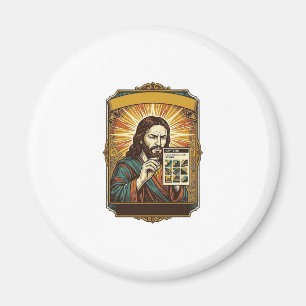 Jesus Wazige Trap Captcha Test Tech Beveiliging Hu Magneet