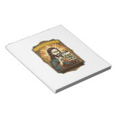 Jesus Wazige Trap Captcha Test Tech Beveiliging Hu Notitieblok (Schuin)