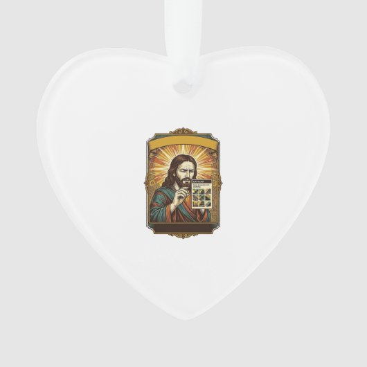 Jesus Wazige Trap Captcha Test Tech Beveiliging Hu Ornament (voorkant)